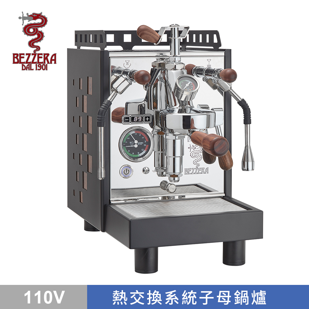 BEZZERA 貝澤拉 R ARIA TOP MN PID 附流量控制專業級半自動咖啡機110V-木柄把手